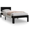 vidaXL Bed Frame without Mattress Black 75x190cm Small Single