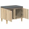 vidaXL Hall Bench with Cushion with Storage Sonoma Oak 60 x 38 x 46 cm