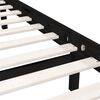 vidaXL Bed Frame without Mattress Black Solid Wood Small Single