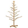 vidaXL Wooden Christmas Tree with Stand Brown 125 cm Solid pine wood