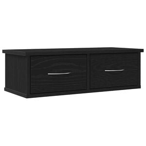 vidaXL Wall Cabinet Black Oak 60 x 26 x 18.5 cm Engineered Wood