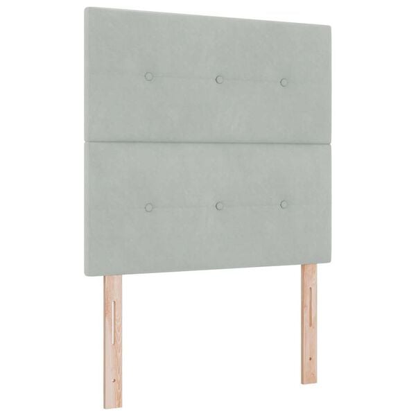 vidaXL Headboard with Headboard Light Grey 80 cm Faux Leather
