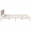 vidaXL Bed Frame White 140 x 200 cm Solid Pine wood