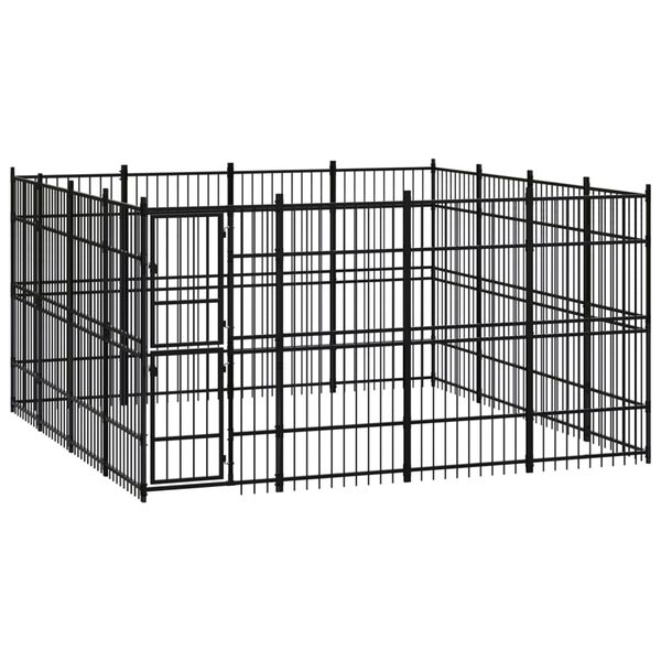 vidaXL Outdoor Dog Kennel Steel 14.75 m&sup2;
