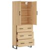 vidaXL Highboard Sonoma Oak 69.5x34x180 cm Engineered Wood