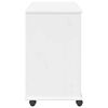 vidaXL Rolling Cabinet White 63.5 x 39 x 65.5 cm Solid Pine Wood