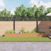 vidaXL Garden Raised Bed Light Brown 390 x 50 x 36 cm Galvanised Steel