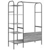 vidaXL Clothes Rack with Shelf Grey 120 x 44 x 160 cm Engineered Wood