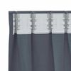 vidaXL Blackout Curtains with Rings 2 pcs Anthracite 225 x 140 cm