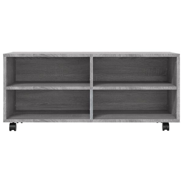 vidaXL TV Cabinet with Castors Grey Sonoma 90x35x35 cm Engineered Wood