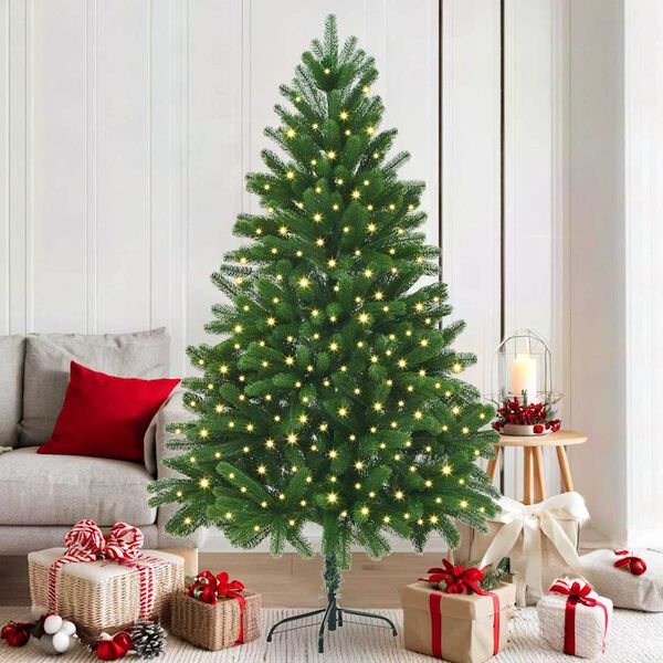 vidaXL Christmas Tree with 300 LEDs with Stand Green 180 cm PE