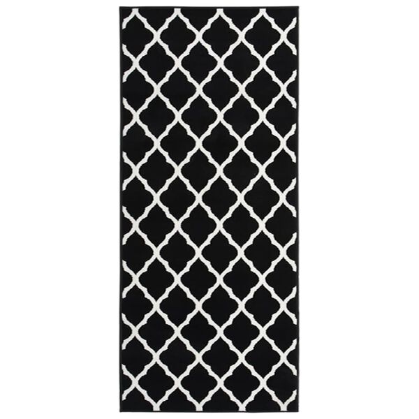 vidaXL Runner Rug BCF Black and White 80x150 cm