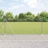 vidaXL Fence with Post Silver 1 x 25 m Steel