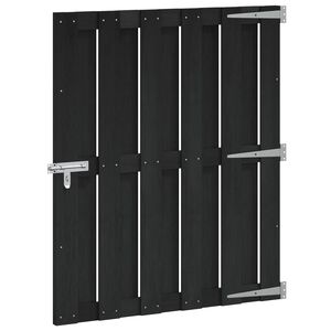 vidaXL Garden Gate 100 x 112 cm WPC and Aluminium Black