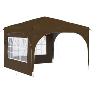 vidaXL Pop-up Party Tent 290 x 290 x 245 cm Taupe Oxford Fabric