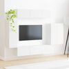 vidaXL TV Wall Cabinet Set Wall-mounted 6 pcs White