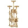 vidaXL Cat Tree with Sisal Scratching Posts 170 cm Paw Prints Beige