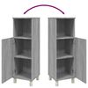 vidaXL Bathroom Cabinet Grey Sonoma 30x30x95 cm Engineered Wood