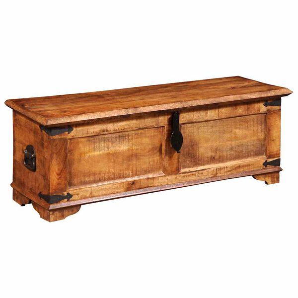 vidaXL Storage Chest Rough Mango Wood