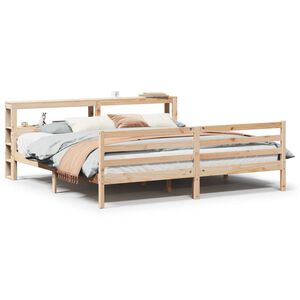vidaXL Bed Frame with Headboard without Mattress 200x200 cm