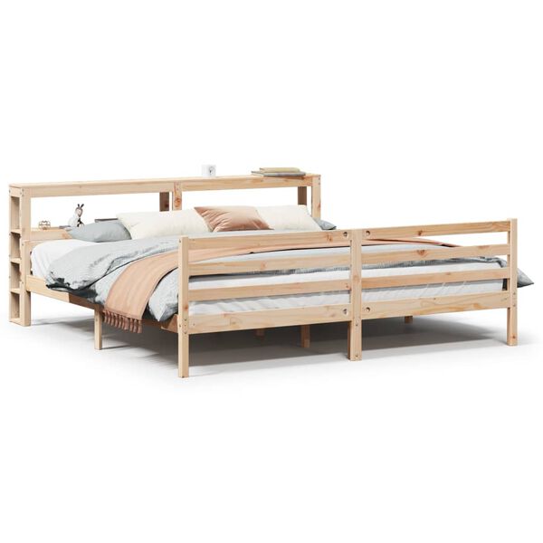vidaXL Bed Frame with Headboard without Mattress 200x200 cm