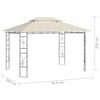 vidaXL Gazebo 4x3x2.7 m Cream 160 g/m²