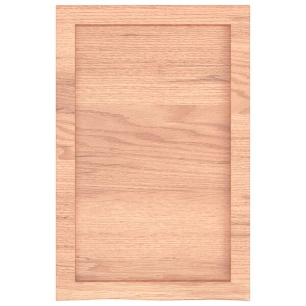 vidaXL Bathroom Countertop Light Brown 40x60x(2-6) cm Treated Solid Wood