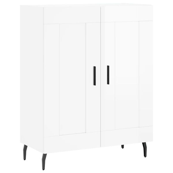 vidaXL Sideboard High Gloss White 69.5x34x90 cm Engineered Wood
