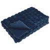 vidaXL Faux Rabbit Fur Blanket 4 pcs Marine Blue 130 x 150 cm