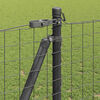vidaXL Fence Post 7 pcs Grey Steel