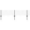 vidaXL Chainlink Fence with Post 10 x 0.4 m PVC-Coated Steel Grey Mesh