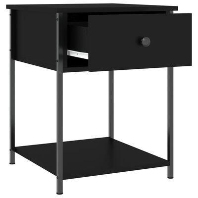 vidaXL Bedside Tables 2 pcs Black 44x45x58 cm Engineered Wood