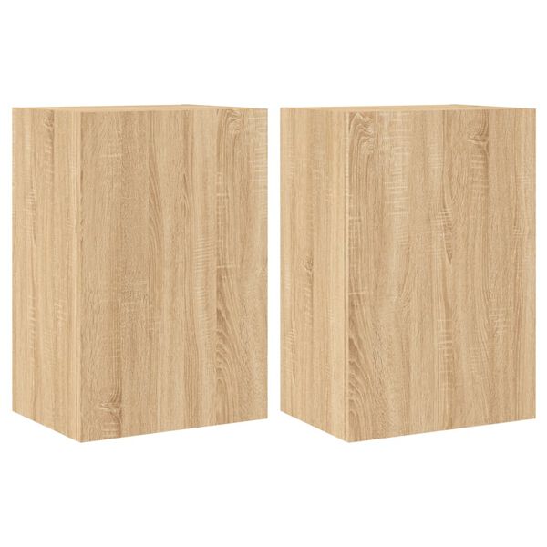 vidaXL TV Wall Cabinets 2 pcs Sonoma Oak 40.5x30x60 cm Engineered Wood