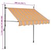 vidaXL Manual Retractable Awning with LED 200 cm Yellow and Blue