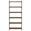 vidaXL Bookcase 6-Tier Brown Oak 80x30x188 cm Engineered Wood