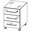 Germania Rolling Filing Cabinet GW-Monteria Navarra-oak Repro White