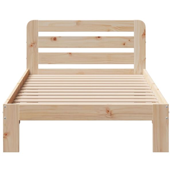 vidaXL Bed Frame without Mattress 90x190 cm Single Solid Wood Pine