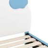 vidaXL Children's Bed Frame with Headboard Blue 90 x 190 cm PU