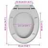 vidaXL Soft-Close Toilet Seat Quick Release Light Grey Oval