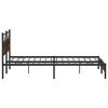 vidaXL Metal Bed Frame without Mattress Smoked Oak 193x201 cm