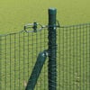 vidaXL Fence Post Green 25 x 1.4 m (16 x 16 mm mesh) Steel and PVC