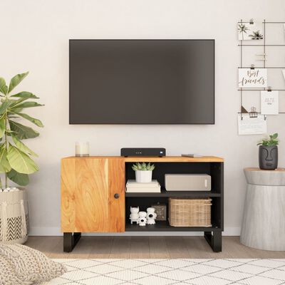 vidaXL TV Cabinet 80x33x46 cm Solid Wood Acacia&Engineered Wood