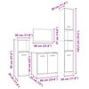 vidaXL 4 Piece Bathroom Furniture Set Smoked Oak Engineered Wood