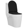 vidaXL Toilet Seat Adjustable Black 48.5 x 36 x 5 cm Polypropylene