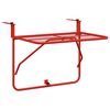 vidaXL Balcony Table Red 60x40 cm Steel