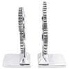 vidaXL Bookends 2 pcs Silver 10 x 10 x 22 cm Aluminium