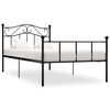 vidaXL Bed Frame without Mattress Black Metal 100x200 cm