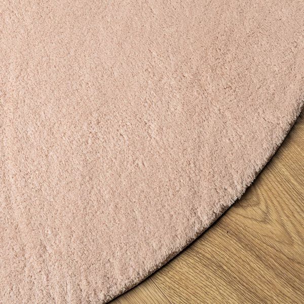 vidaXL Rug HUARTE Short Pile Soft and Washable Blush &Oslash; 80 cm