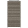 vidaXL Garden Planters 2 pcs Grey 30x30x60 cm Poly Rattan