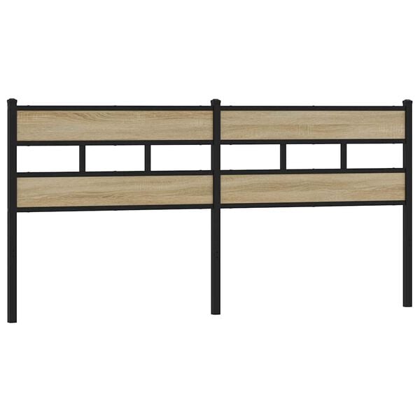 vidaXL Replace Headboard Sonoma Oak 193 cm Iron and Engineered Wood